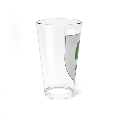 Blason Fr famille Aguerre Basse-Navarre (Spain) (Coat of Arms) Pint Glass 16oz - Go Mug Yourself