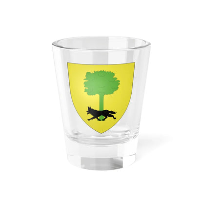 Blason Fr famille Aguerre Bustince (Spain) (Coat of Arms) Shot Glass 1.5oz 1.5oz - Go Mug Yourself