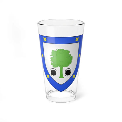 Blason Fr famille Aguerre Cambo-les-Bains (Spain) (Coat of Arms) Pint Glass 16oz 16oz - Go Mug Yourself