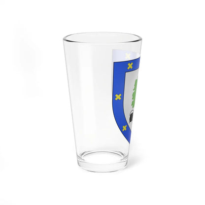 Blason Fr famille Aguerre Cambo-les-Bains (Spain) (Coat of Arms) Pint Glass 16oz - Go Mug Yourself