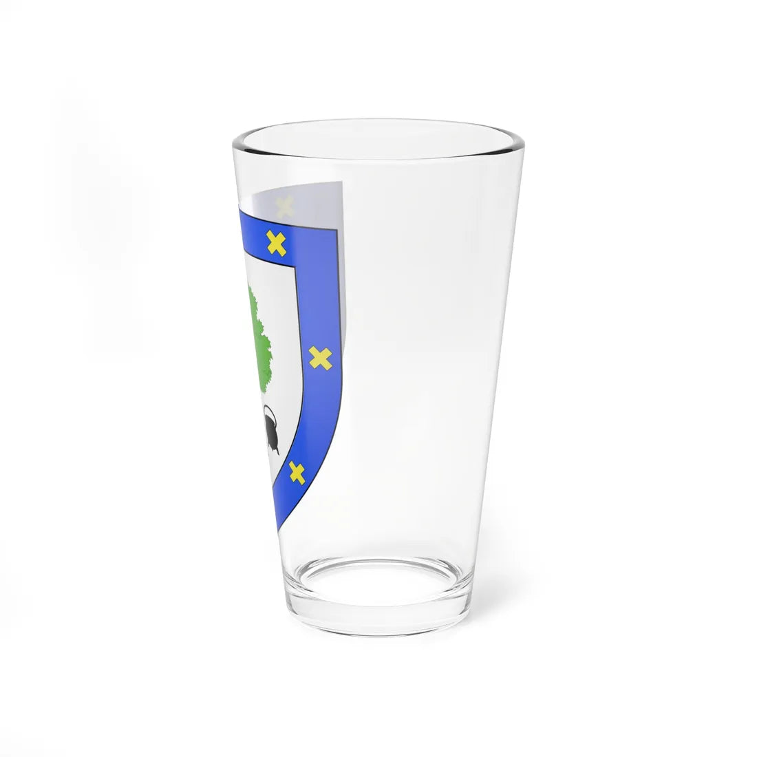 Blason Fr famille Aguerre Cambo-les-Bains (Spain) (Coat of Arms) Pint Glass 16oz - Go Mug Yourself