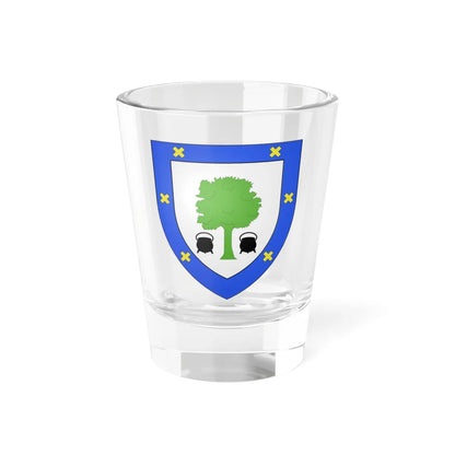 Blason Fr famille Aguerre Cambo-les-Bains (Spain) (Coat of Arms) Shot Glass 1.5oz 1.5oz - Go Mug Yourself