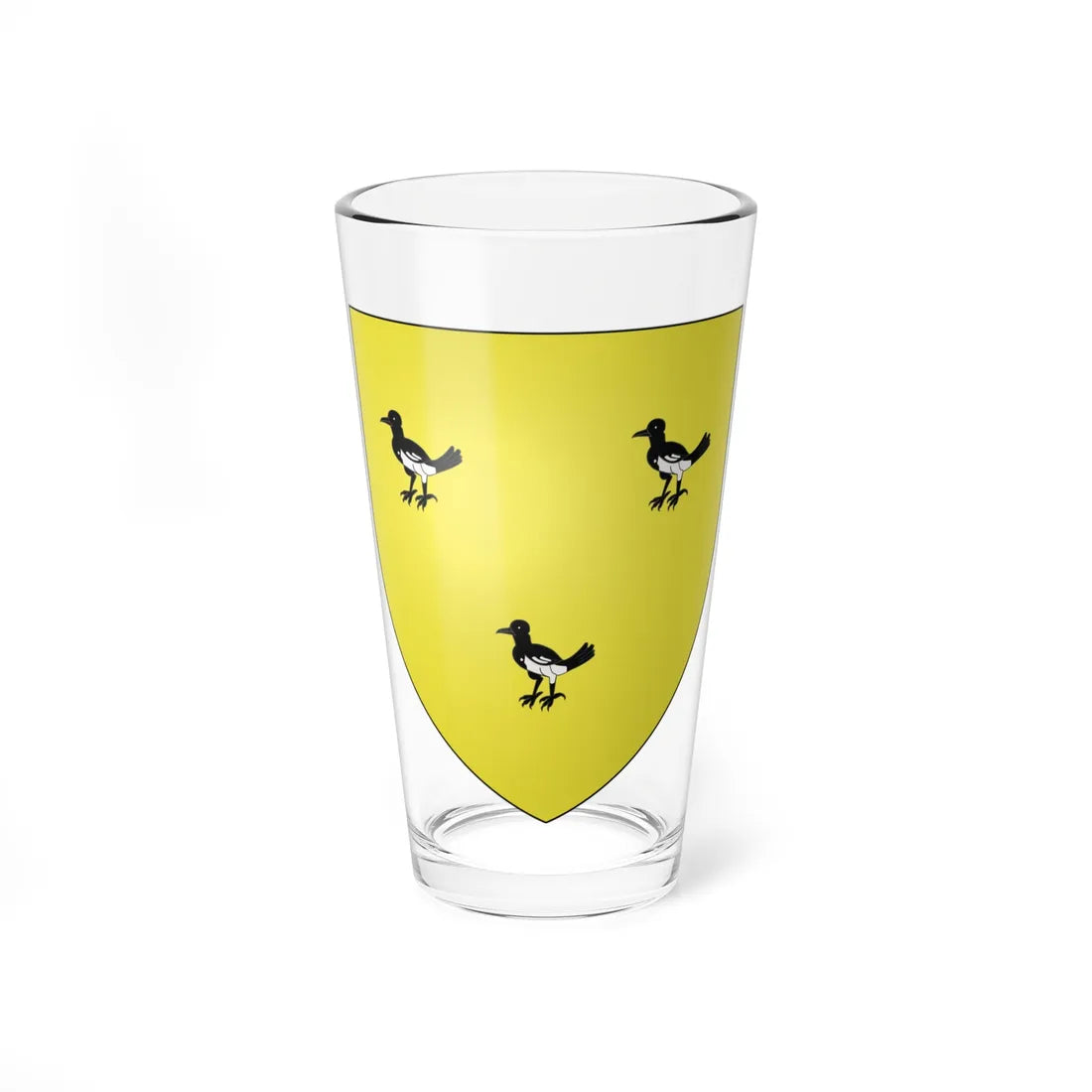 Blason Fr famille Aguerre Mouguerre (Spain) (Coat of Arms) Pint Glass 16oz 16oz - Go Mug Yourself