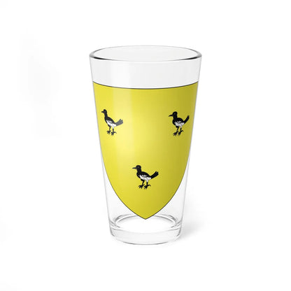 Blason Fr famille Aguerre Mouguerre (Spain) (Coat of Arms) Pint Glass 16oz 16oz - Go Mug Yourself