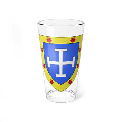 Blason Fr famille Aguerroa Espelette (Spain) (Coat of Arms) Pint Glass 16oz 16oz - Go Mug Yourself
