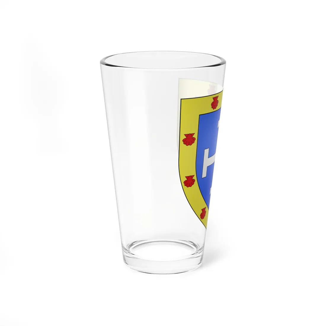 Blason Fr famille Aguerroa Espelette (Spain) (Coat of Arms) Pint Glass 16oz - Go Mug Yourself