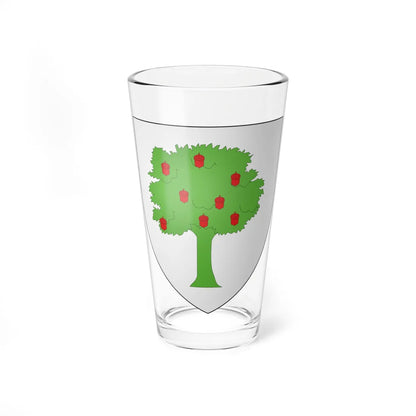 Blason Fr famille Ahetze Seigneurs Soule (Spain) (Coat of Arms) Pint Glass 16oz - Go Mug Yourself