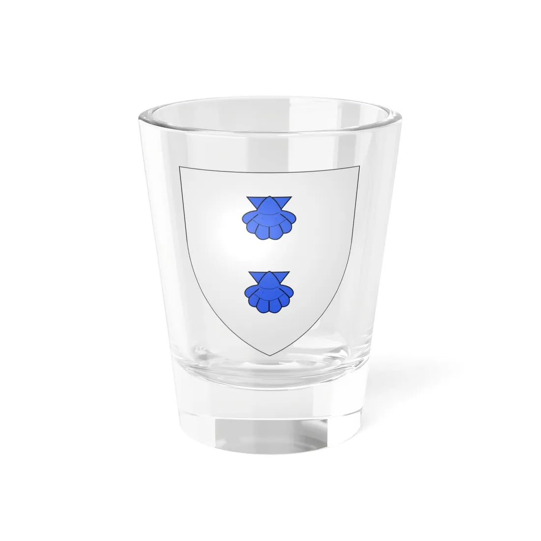 Blason Fr famille Ainciburu Labourd (Spain) (Coat of Arms) Shot Glass 1.5oz 1.5oz - Go Mug Yourself
