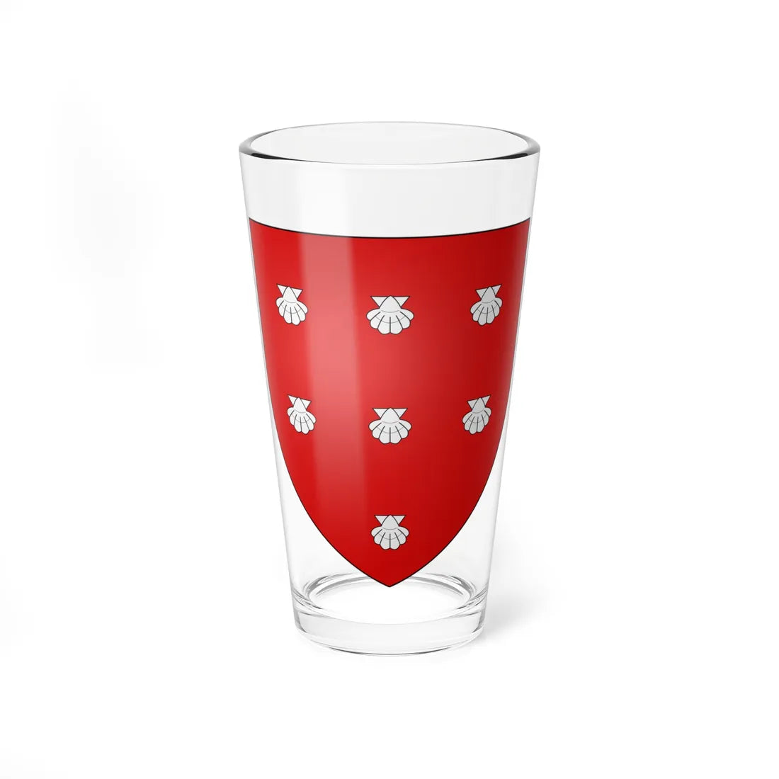 Blason Fr famille Alberas Pays de Mixe (Spain) (Coat of Arms) Pint Glass 16oz 16oz - Go Mug Yourself