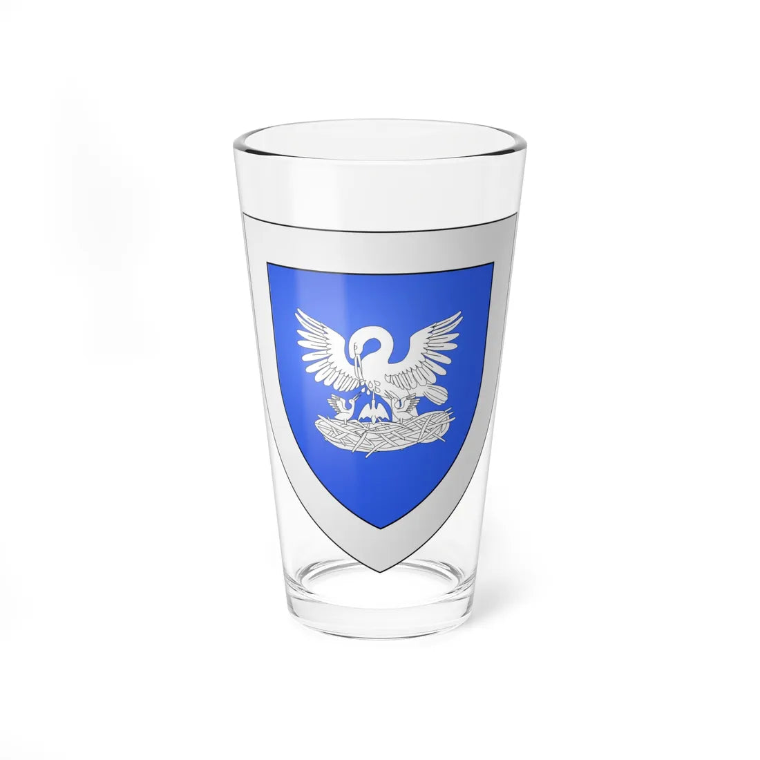 Blason Fr famille Allemand-Lavigerie Bayonne (Spain) (Coat of Arms) Pint Glass 16oz 16oz - Go Mug Yourself