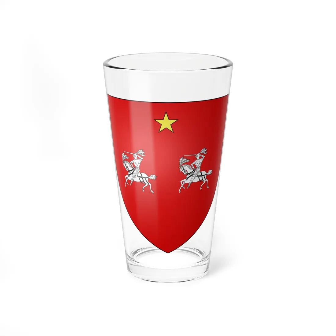 Blason Fr famille Alsualdea Labourd (Spain) (Coat of Arms) Pint Glass 16oz 16oz - Go Mug Yourself
