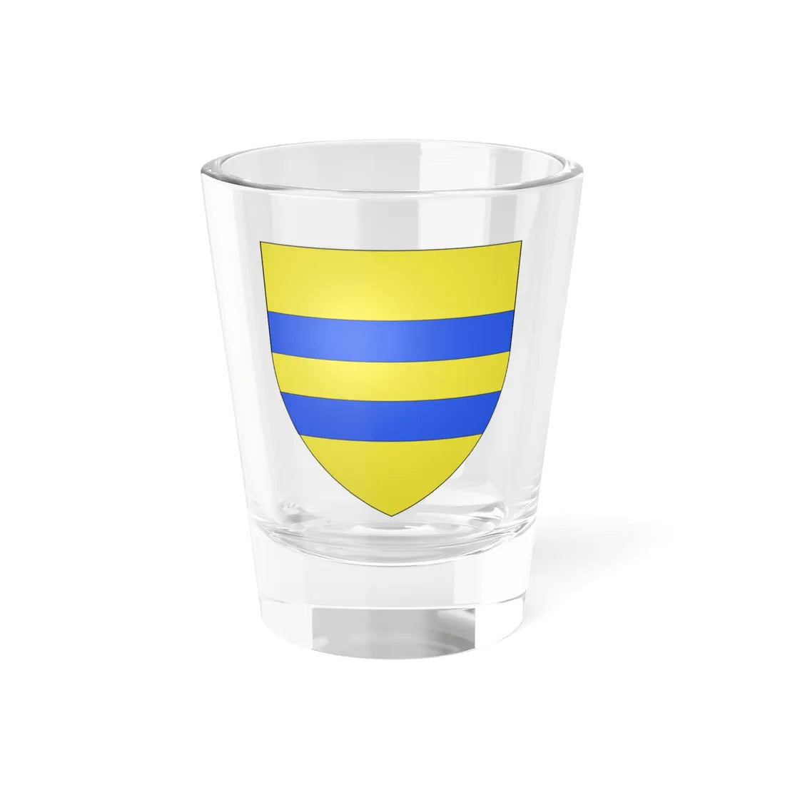 Blason Fr famille Alzu pays de Cize (Spain) (Coat of Arms) Shot Glass 1.5oz 1.5oz - Go Mug Yourself