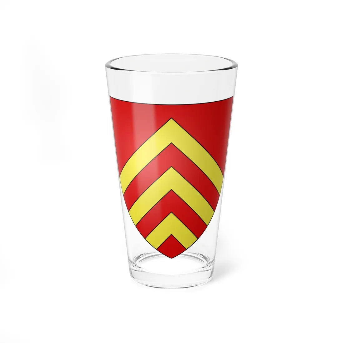 Blason Fr famille Alzu Soule (Spain) (Coat of Arms) Pint Glass 16oz 16oz - Go Mug Yourself