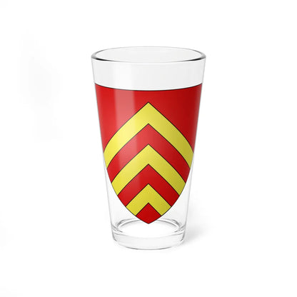 Blason Fr famille Alzu Soule (Spain) (Coat of Arms) Pint Glass 16oz - Go Mug Yourself
