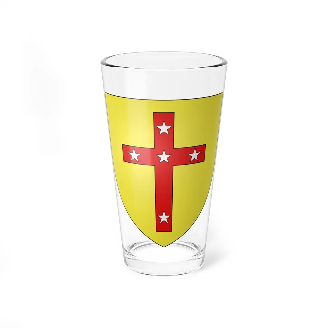 Blason Fr famille Alzurun Saint-Martin-dArberoue (Spain) (Coat of Arms) Pint Glass 16oz - Go Mug Yourself
