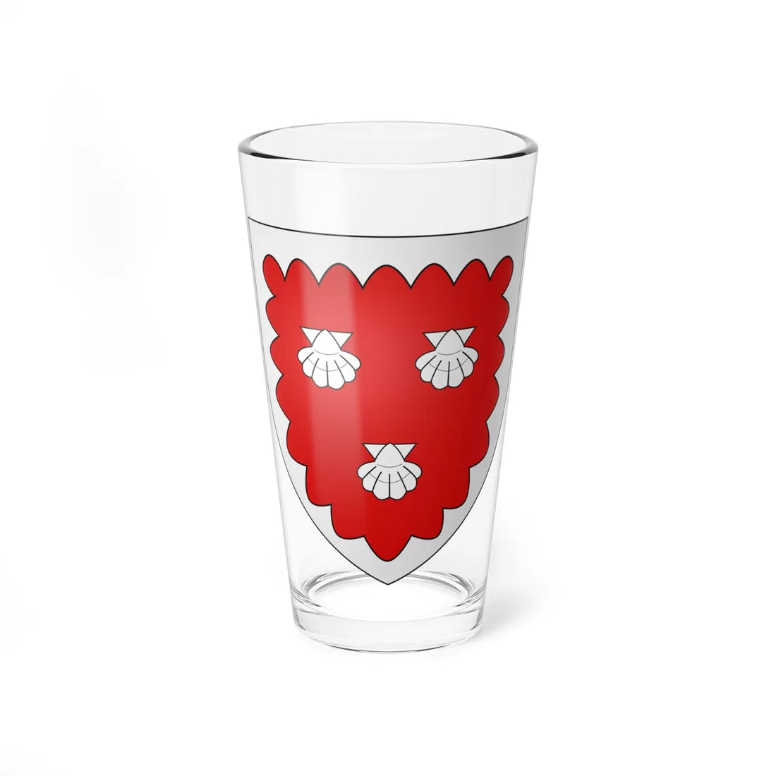 Blason Fr famille Alzuyeta Larressore (Spain) (Coat of Arms) Pint Glass 16oz - Go Mug Yourself