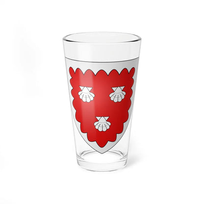 Blason Fr famille Alzuyeta Larressore (Spain) (Coat of Arms) Pint Glass 16oz - Go Mug Yourself