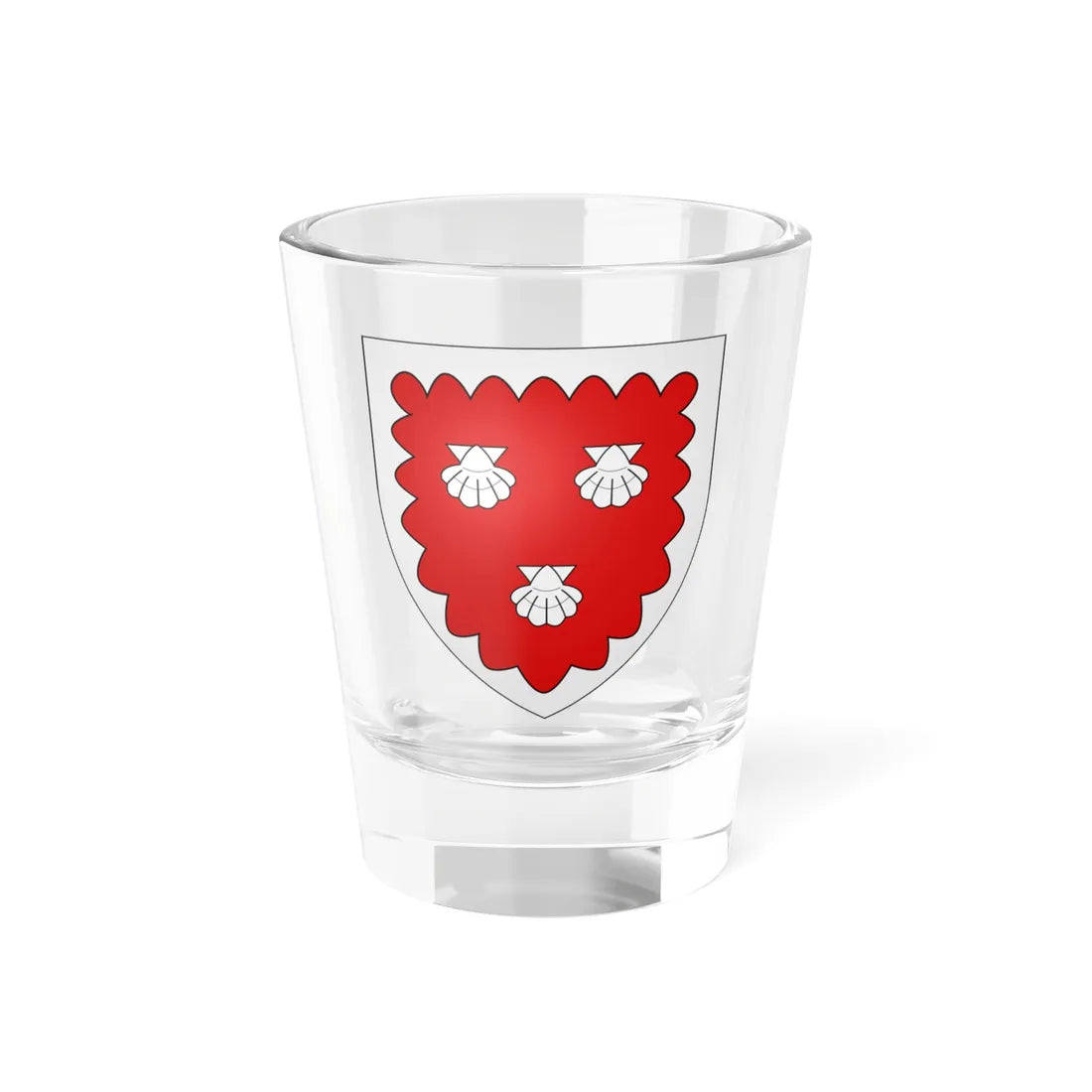 Blason Fr famille Alzuyeta Larressore (Spain) (Coat of Arms) Shot Glass 1.5oz 1.5oz - Go Mug Yourself