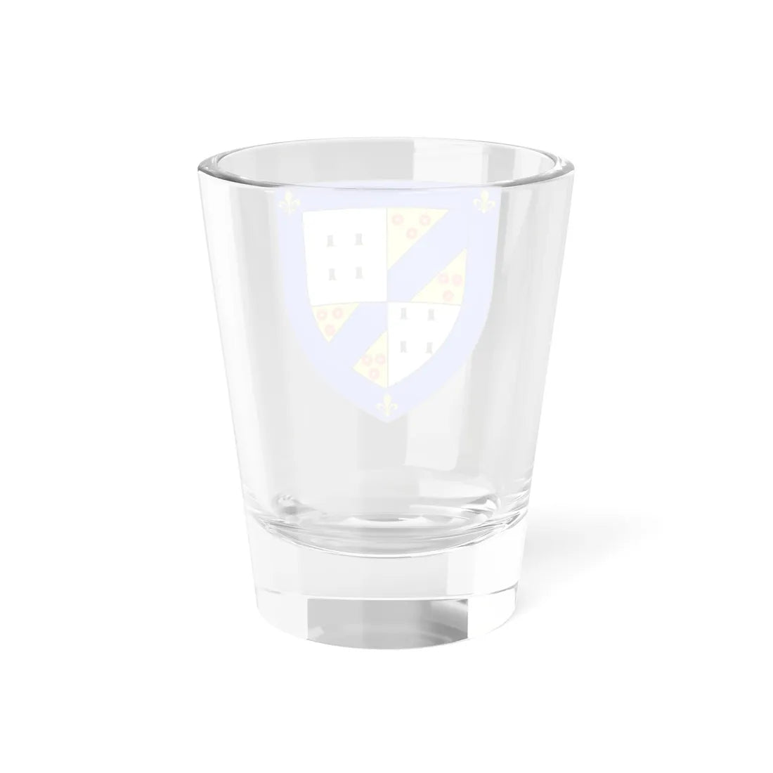 Blason Fr famille Amanuberri Baigorry (Spain) (Coat of Arms) Shot Glass 1.5oz - Go Mug Yourself