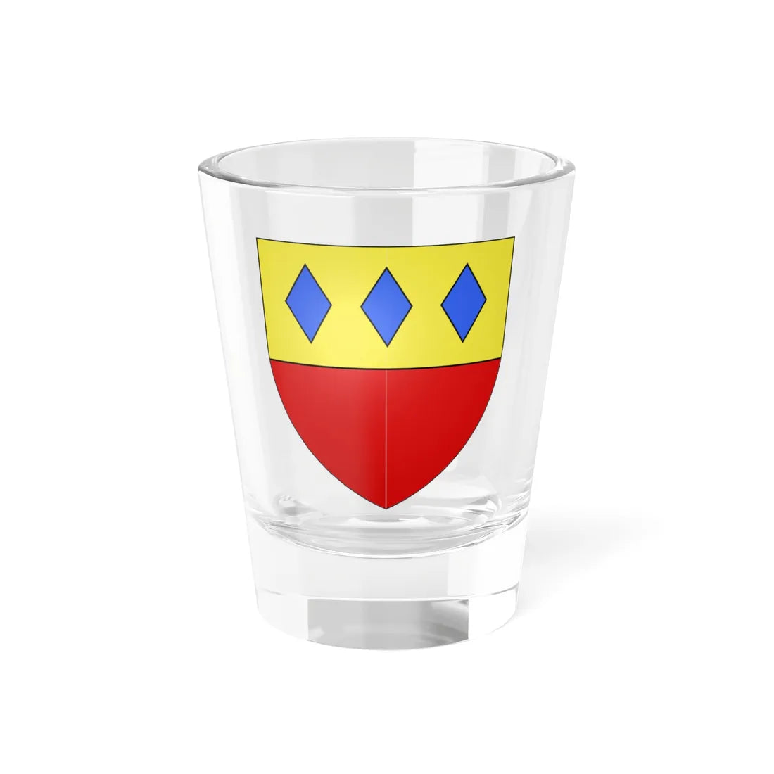 Blason Fr famille Angeloa Mixe (Spain) (Coat of Arms) Shot Glass 1.5oz 1.5oz - Go Mug Yourself