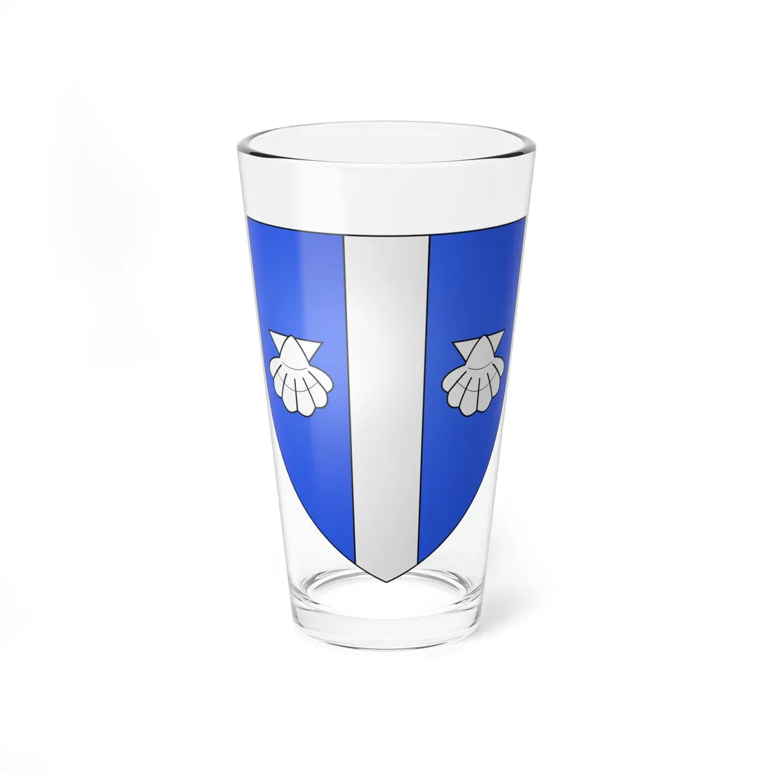 Blason Fr famille Apestegui Basse-Navarre (Spain) (Coat of Arms) Pint Glass 16oz 16oz - Go Mug Yourself