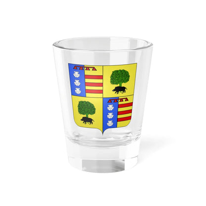 Blason Fr famille Arbide Ostabaret (Spain) (Coat of Arms) Shot Glass 1.5oz 1.5oz - Go Mug Yourself