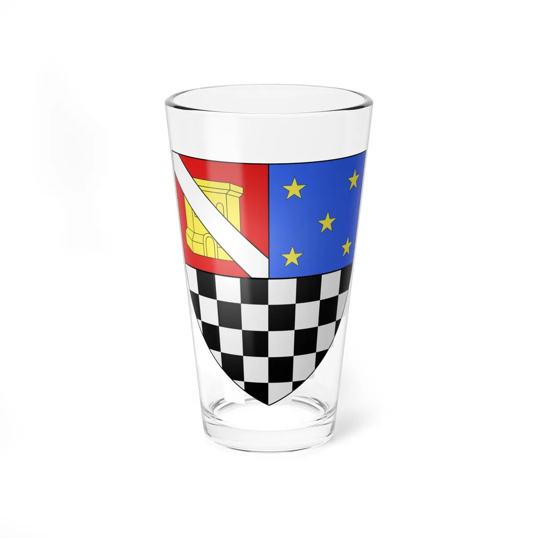 Blason Fr famille Arrechea Basse-Navarre (Spain) (Coat of Arms) Pint Glass 16oz 16oz - Go Mug Yourself