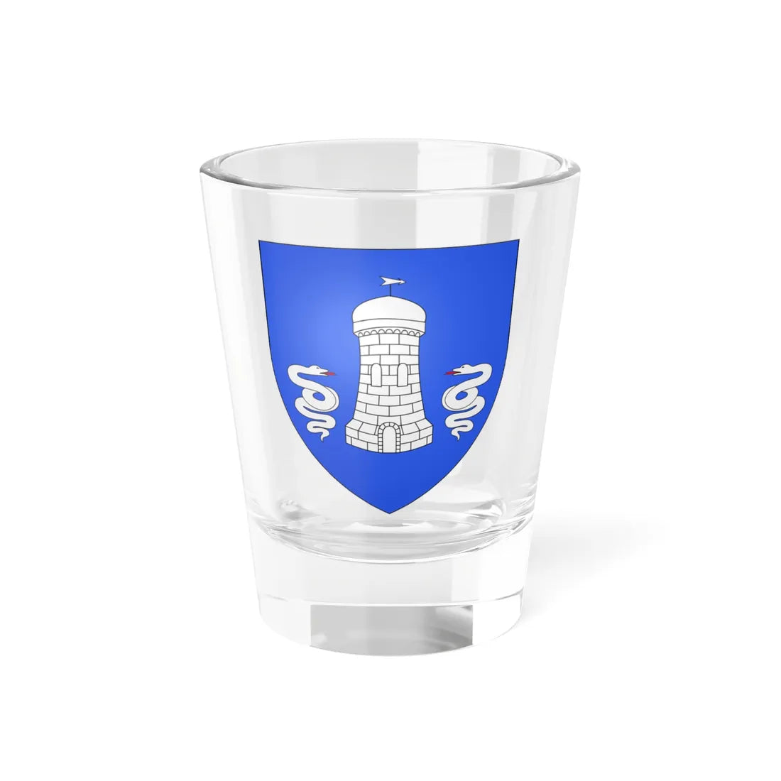 Blason Fr famille Arretche Bayonne (Spain) (Coat of Arms) Shot Glass 1.5oz 1.5oz - Go Mug Yourself