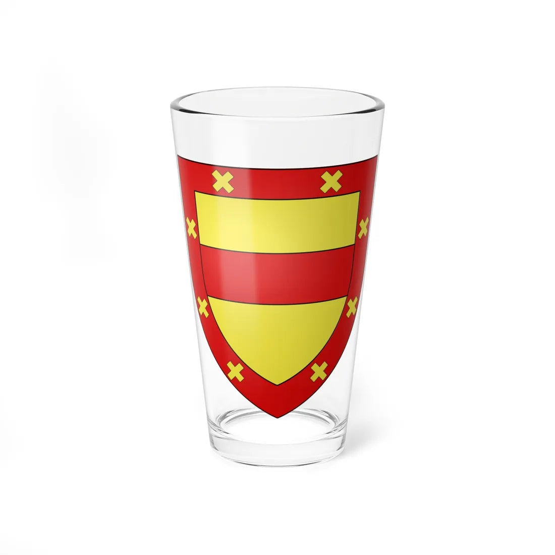 Blason Fr famille Arrieta Basse-Navarre (Spain) (Coat of Arms) Pint Glass 16oz 16oz - Go Mug Yourself