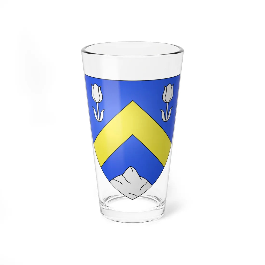 Blason Fr famille Arripe Hasparren (Spain) (Coat of Arms) Pint Glass 16oz 16oz - Go Mug Yourself