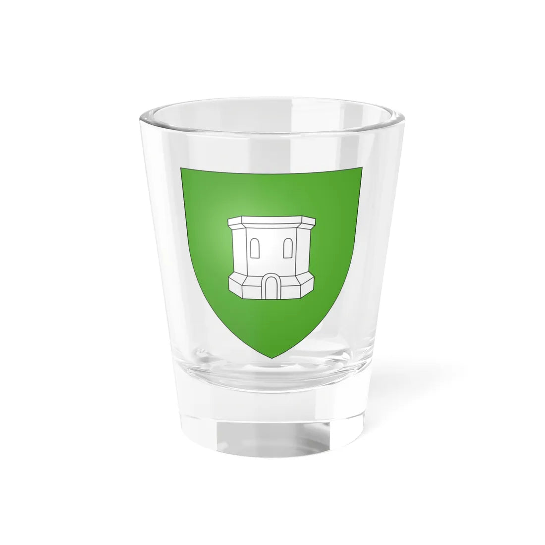 Blason Fr famille Arroquia Basse-Navarre (Spain) (Coat of Arms) Shot Glass 1.5oz 1.5oz - Go Mug Yourself