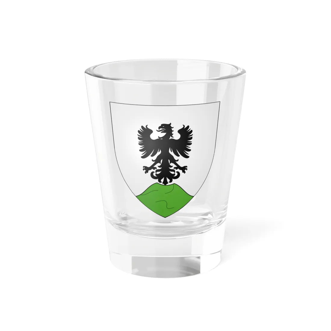 Blason Fr famille Arroquy Soule (Spain) (Coat of Arms) Shot Glass 1.5oz 1.5oz - Go Mug Yourself