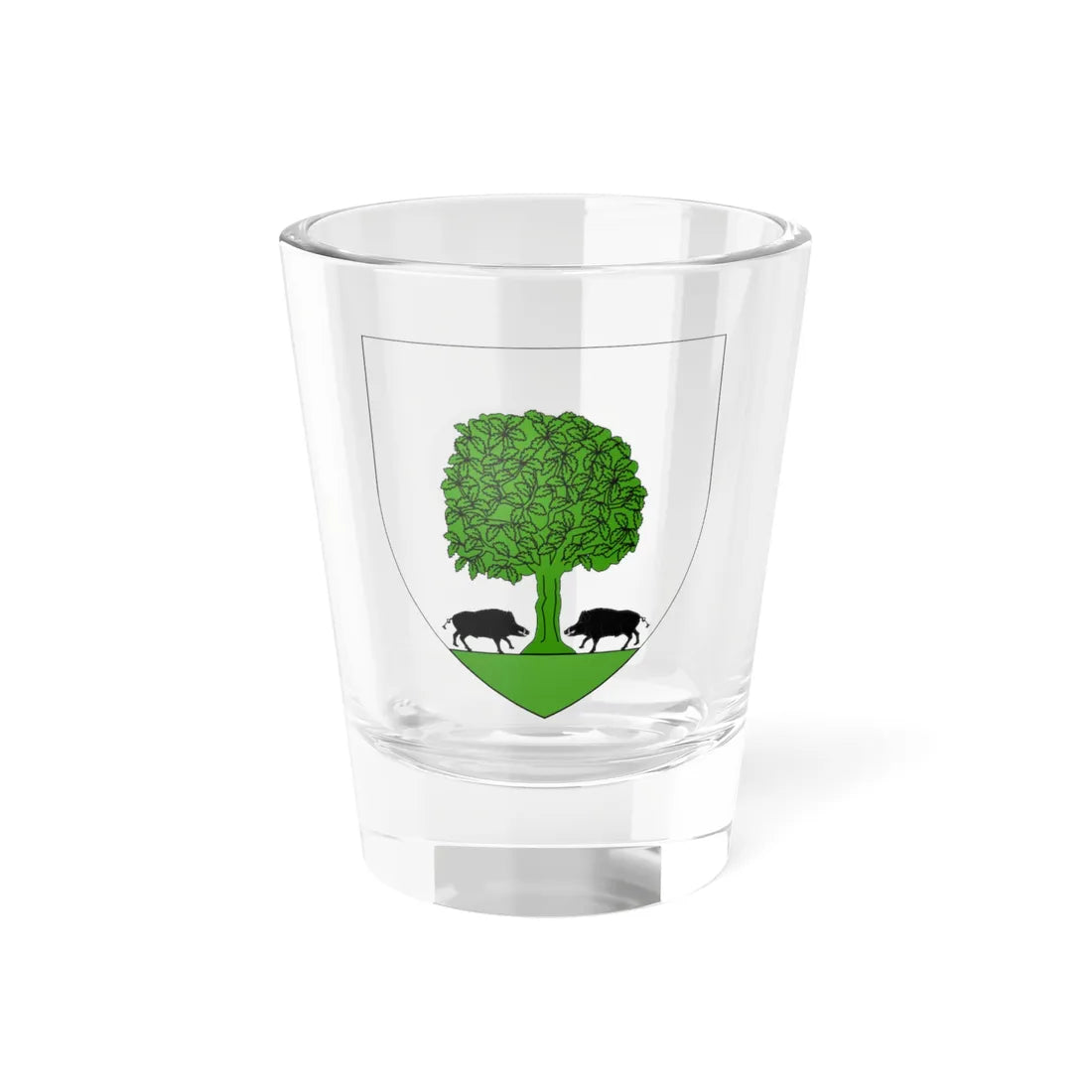Blason Fr famille Artola Saint-Jean (Spain) (Coat of Arms) Shot Glass 1.5oz 1.5oz - Go Mug Yourself