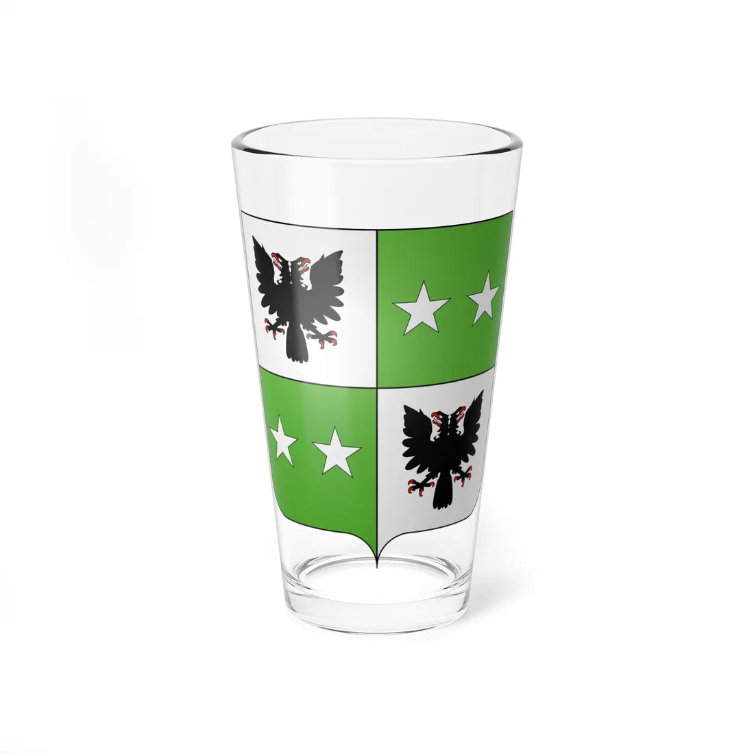Blason Fr famille Ayarroa Labourd (Spain) (Coat of Arms) Pint Glass 16oz - Go Mug Yourself
