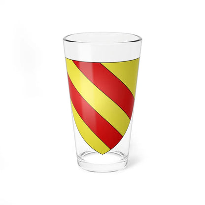 Blason Fr famille Azme Basse-Navarre (Spain) (Coat of Arms) Pint Glass 16oz 16oz - Go Mug Yourself