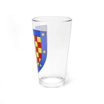 Blason Fr famille Azorero Basse-Navarre (Spain) (Coat of Arms) Pint Glass 16oz - Go Mug Yourself