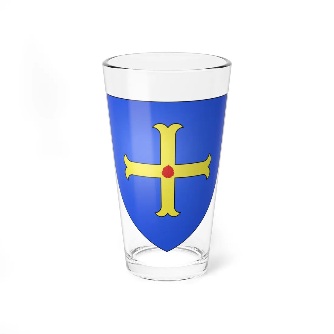 Blason Fr famille Azparren Labourd (Spain) (Coat of Arms) Pint Glass 16oz 16oz - Go Mug Yourself