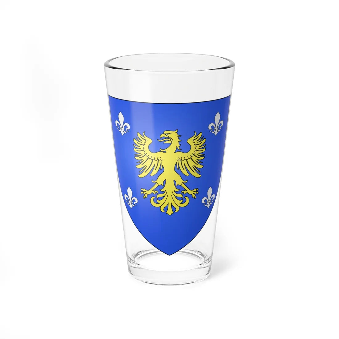 Blason Fr famille Barace Soule (Spain) (Coat of Arms) Pint Glass 16oz 16oz - Go Mug Yourself