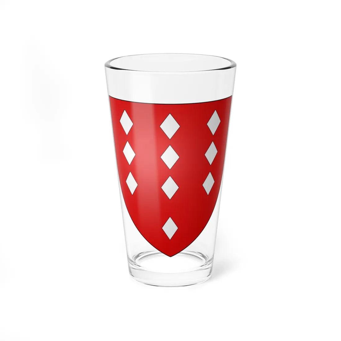 Blason Fr famille Bastarreche Labourd (Spain) (Coat of Arms) Pint Glass 16oz 16oz - Go Mug Yourself
