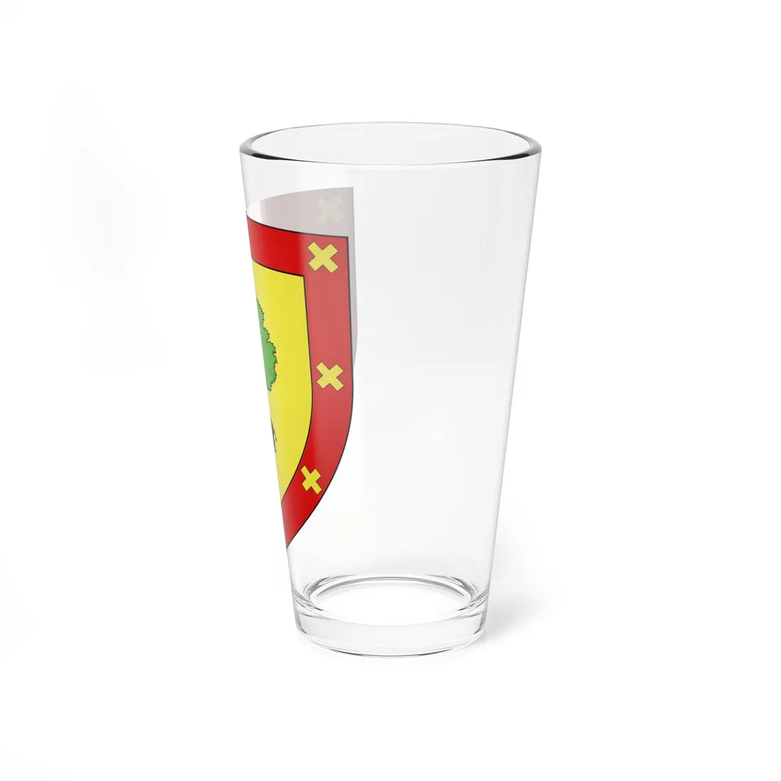 Blason Fr famille Beascan Mixe (Spain) (Coat of Arms) Pint Glass 16oz - Go Mug Yourself