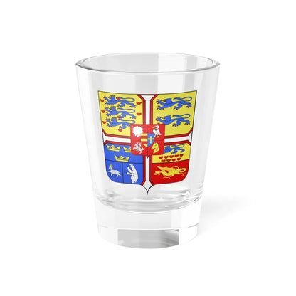 Blason Frédéric IX de Danemark (Denmark) (Coat of Arms) Shot Glass 1.5oz 1.5oz - Go Mug Yourself