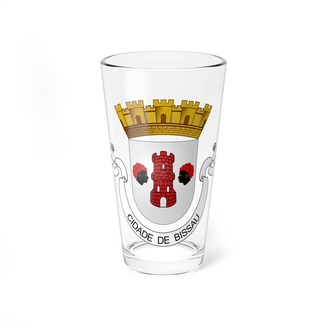 Blason gw Bissau (Portugal) (Coat of Arms) Pint Glass 16oz 16oz - Go Mug Yourself