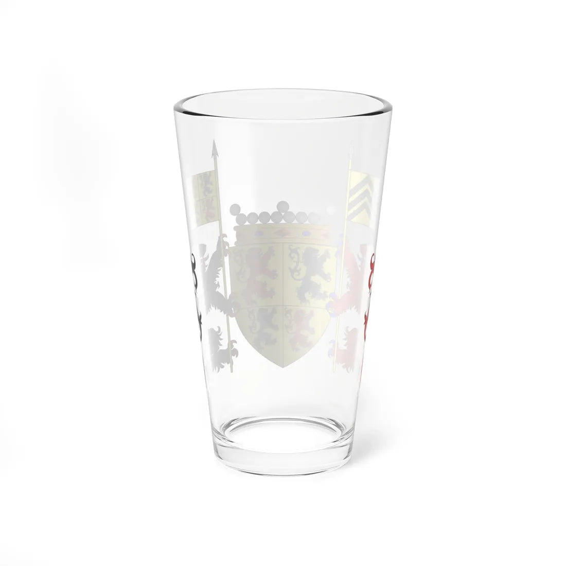 Blason Hainaut avec ornements belges (Belgium) (Coat of Arms) Pint Glass 16oz - Go Mug Yourself