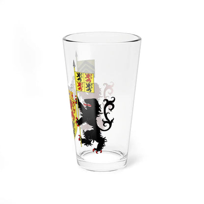 Blason Hainaut avec ornements belges (Belgium) (Coat of Arms) Pint Glass 16oz - Go Mug Yourself