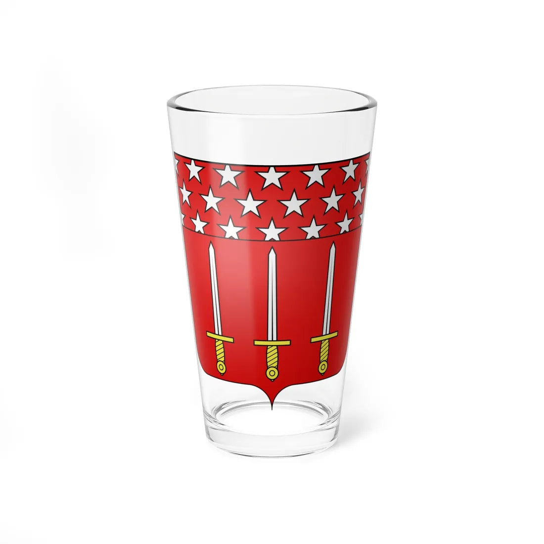Blason Henri Jacques Guillaume Clarke 1765-1818 duc de Feltre (France) (Coat of Arms) Pint Glass 16oz 16oz - Go Mug Yourself