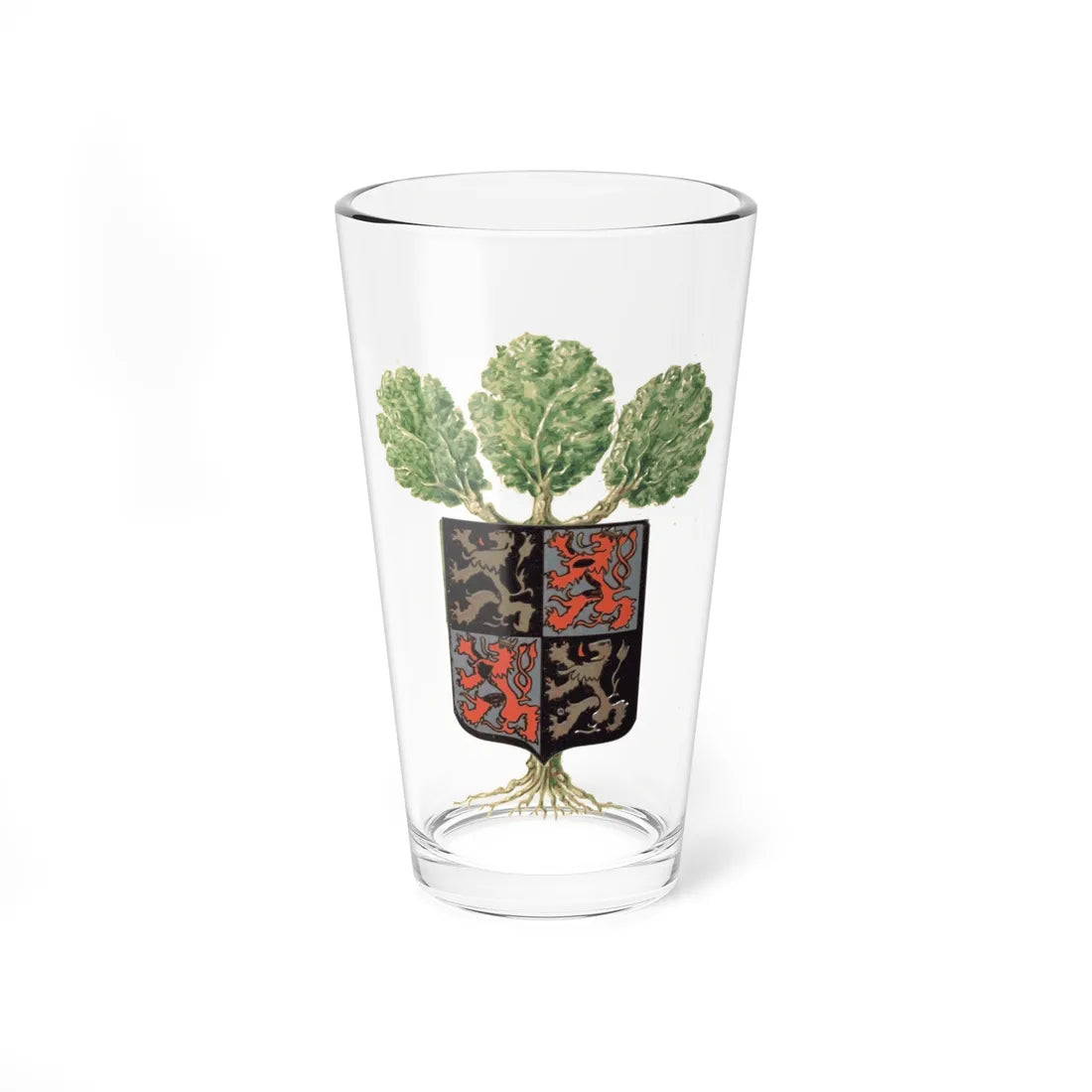 Blason Hoeilaart (Belgium) (Coat of Arms) Pint Glass 16oz 16oz - Go Mug Yourself