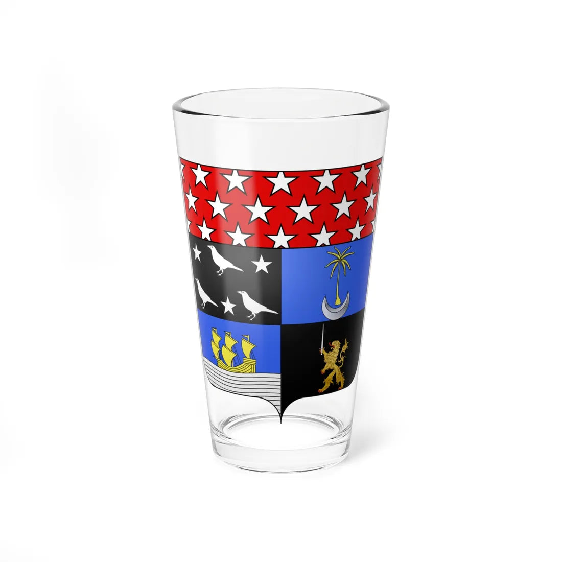 Blason Jean Andoche Junot 1771-1813 duc de Abrantès (France) (Coat of Arms) Pint Glass 16oz 16oz - Go Mug Yourself