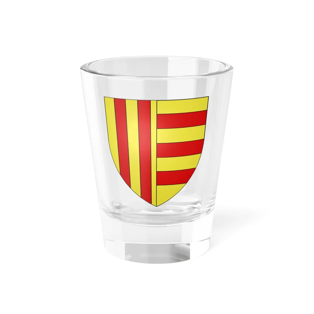 Blason Jean dAragon Comte dAmpurias selon Gelre (Spain) (Coat of Arms) Shot Glass 1.5oz 1.5oz - Go Mug Yourself