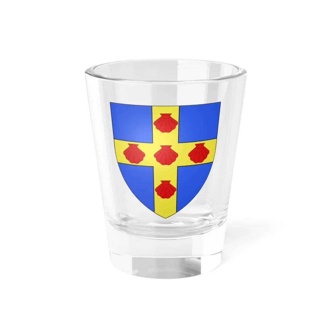 Blason Jean dErkentel-Argenteau selon Gelre (Belgium) (Coat of Arms) Shot Glass 1.5oz 1.5oz - Go Mug Yourself
