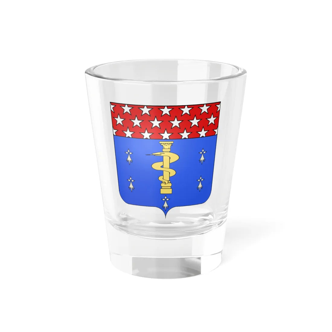 Blason Joseph Fouché 1759-1820 duc dOtrante (France) (Coat of Arms) Shot Glass 1.5oz 1.5oz - Go Mug Yourself